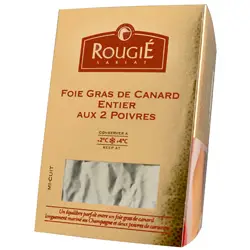 FOIE GRAS ENTIER MI-CUIT 500GR AUX 2 POIVRES ET AU CHAMPAGNE